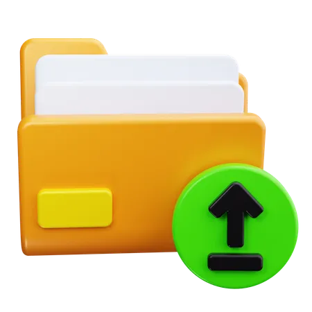 Folder Upload  3D Icon