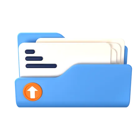 Folder Upload  3D Icon