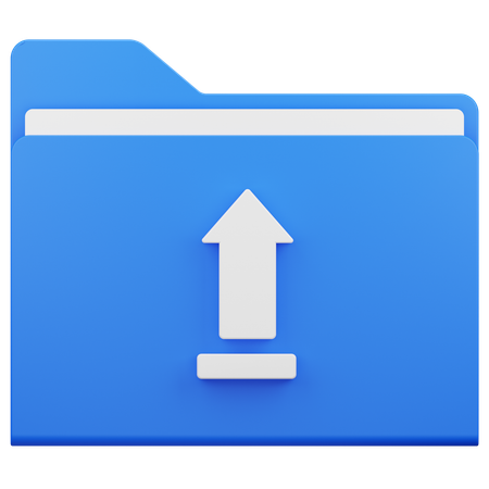 Folder Upload  3D Icon