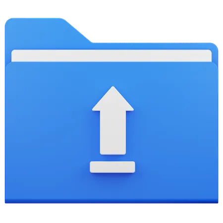 Folder Upload  3D Icon