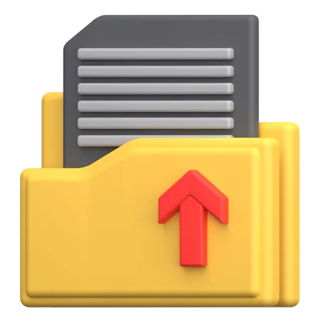 Folder Upload  3D Icon