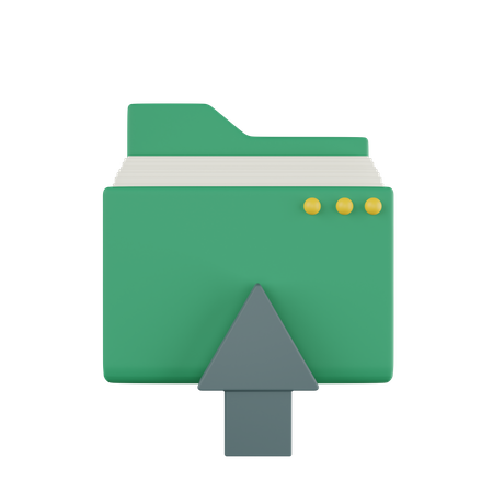 Folder Upload  3D Icon