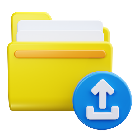 Folder Upload  3D Icon