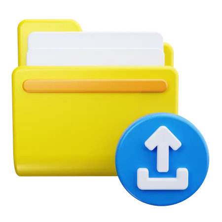 Folder Upload  3D Icon