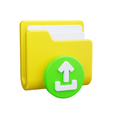 Folder Upload  3D Icon