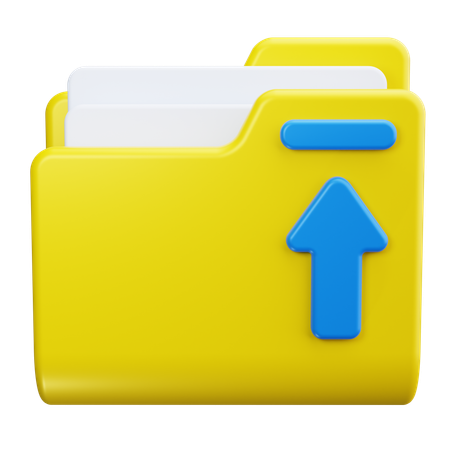 Folder Upload  3D Icon