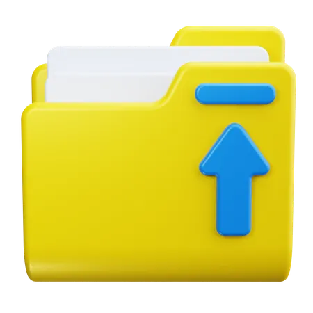 Folder Upload  3D Icon