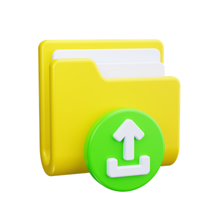 Folder Upload  3D Icon