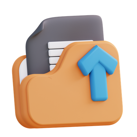 Folder Upload  3D Icon