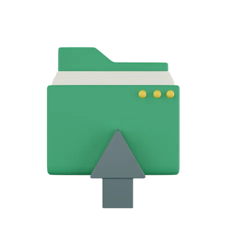 Folder Upload  3D Icon