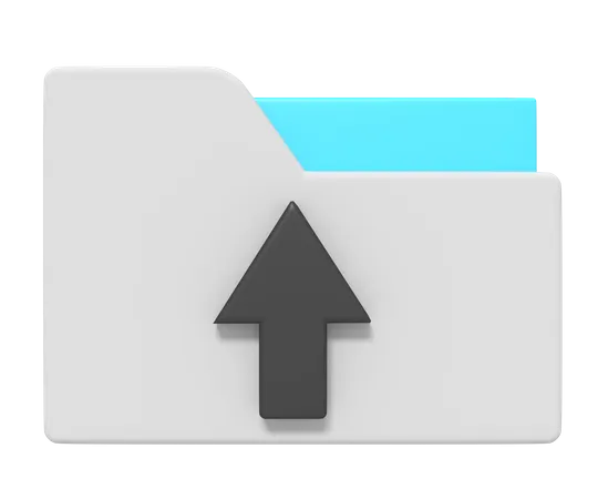 3 D Icon Of Folder Data Upload 3D Icon