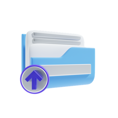 Folder uploading  3D Icon