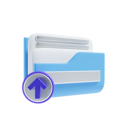 Folder uploading  3D Icon