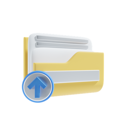 Folder uploading  3D Icon