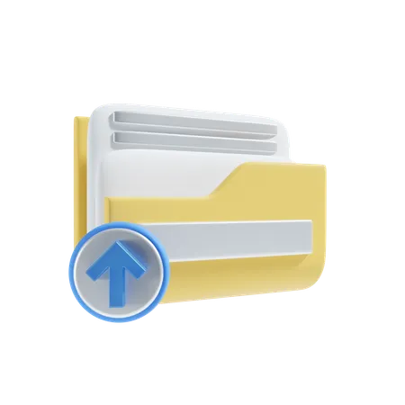 Folder uploading  3D Icon