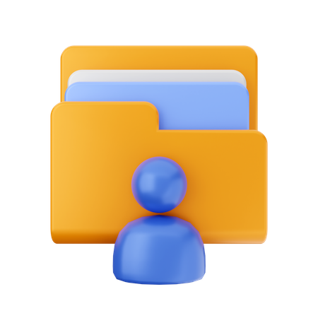 Folder user 3D Icon