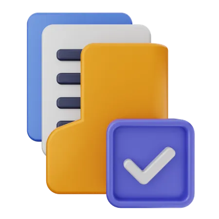 Folder Verification  3D Icon