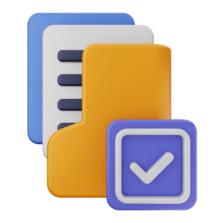 Folder Verification  3D Icon
