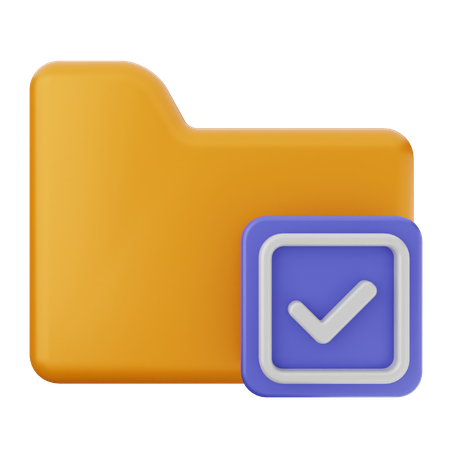 Folder Verification  3D Icon