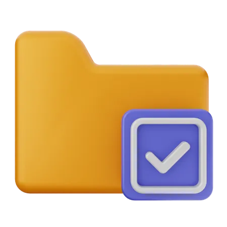 Folder Verification  3D Icon