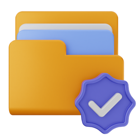 Folder Verification  3D Icon