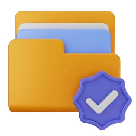 Folder Verification  3D Icon