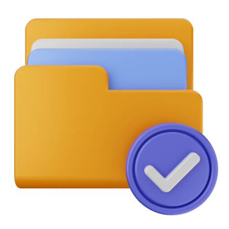 Folder Verification  3D Icon