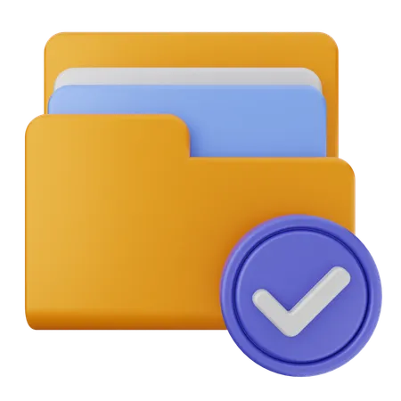 Folder Verification  3D Icon