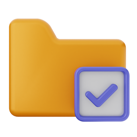 Folder Verification  3D Icon