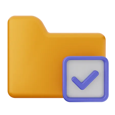 Folder Verification  3D Icon