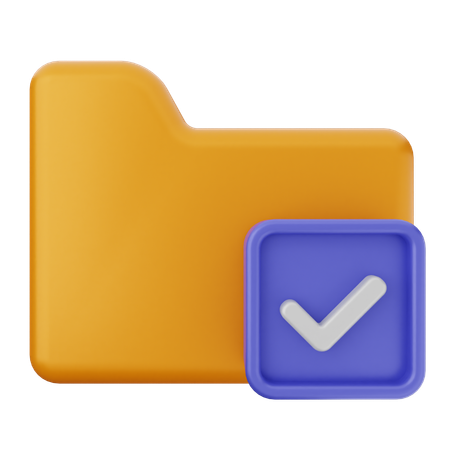 Folder Verification  3D Icon