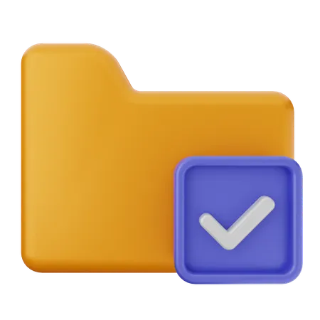 Folder Verification  3D Icon