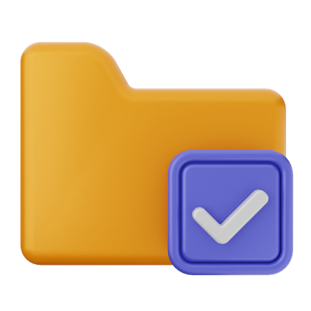 Folder Verification  3D Icon