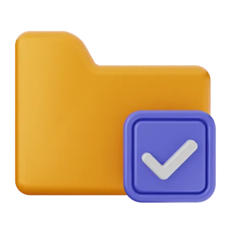 Folder Verification  3D Icon