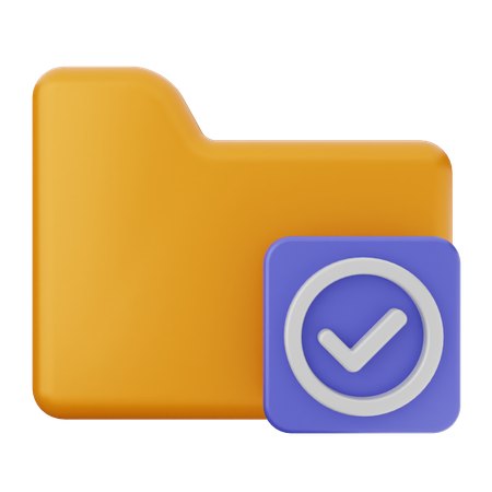 Folder Verification  3D Icon