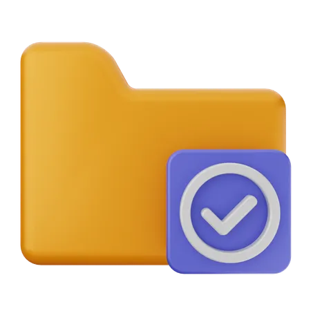 Folder Verification  3D Icon