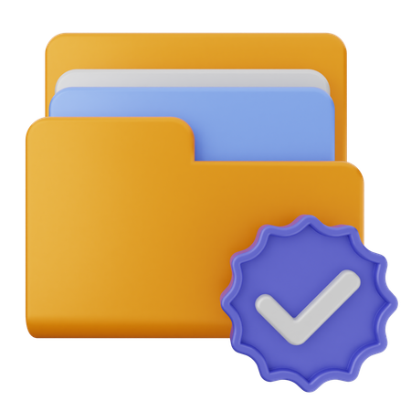 Folder Verification  3D Icon