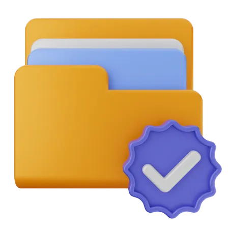 Folder Verification  3D Icon