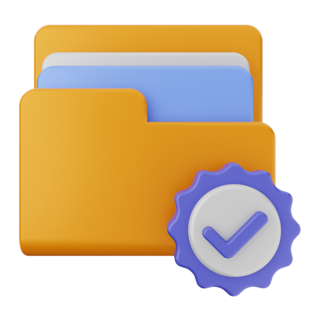 Folder Verification  3D Icon