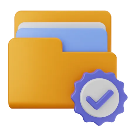 Folder Verification  3D Icon