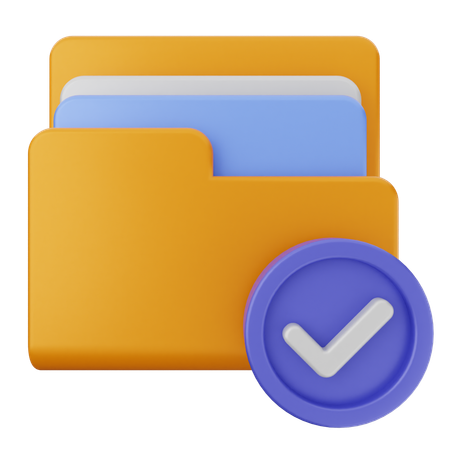 Folder Verification  3D Icon