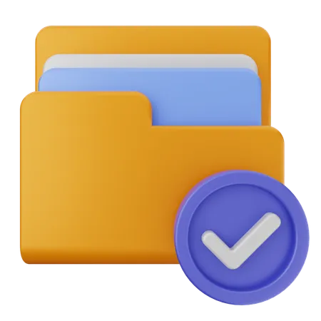 Folder Verification  3D Icon