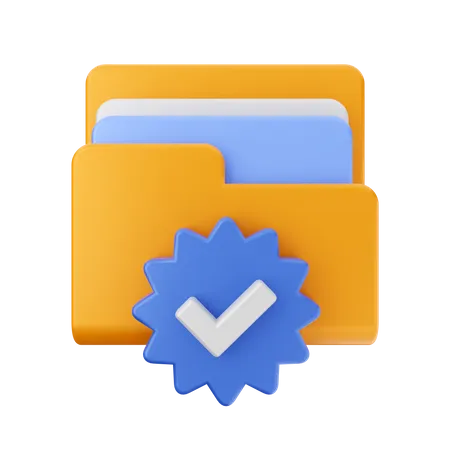 Folder verify  3D Icon
