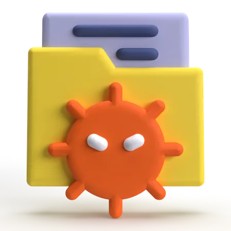 Folder Virus  3D Icon