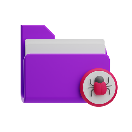 Folder Virus 3D Icon