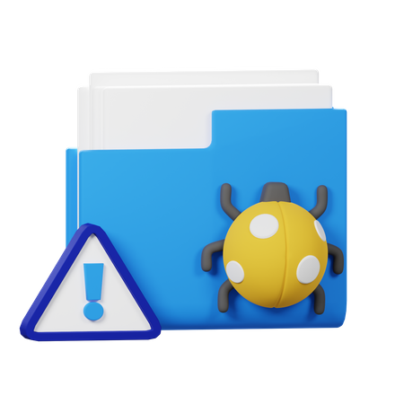 Folder Virus 3D Icon