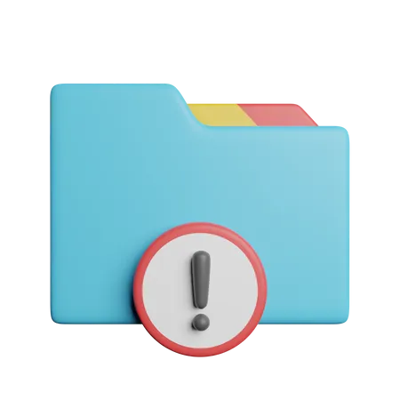 Folder Warning  3D Icon