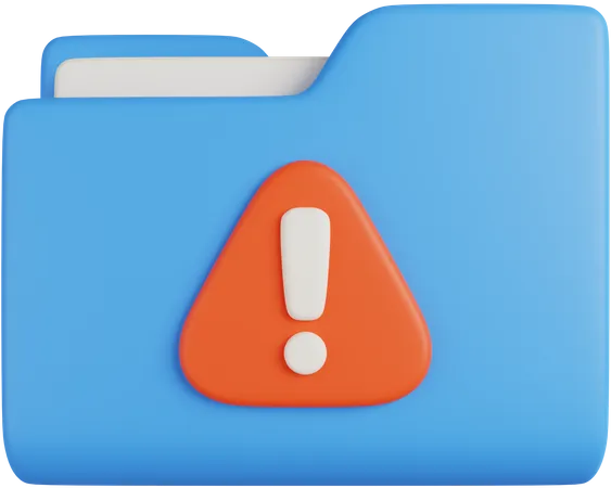 Folder Warning  3D Icon