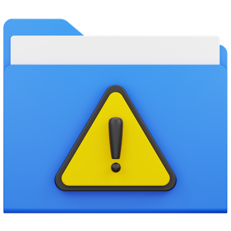 Folder Warning  3D Icon