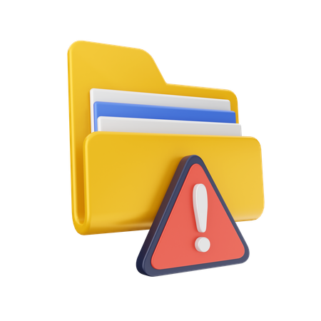 Folder Warning  3D Icon